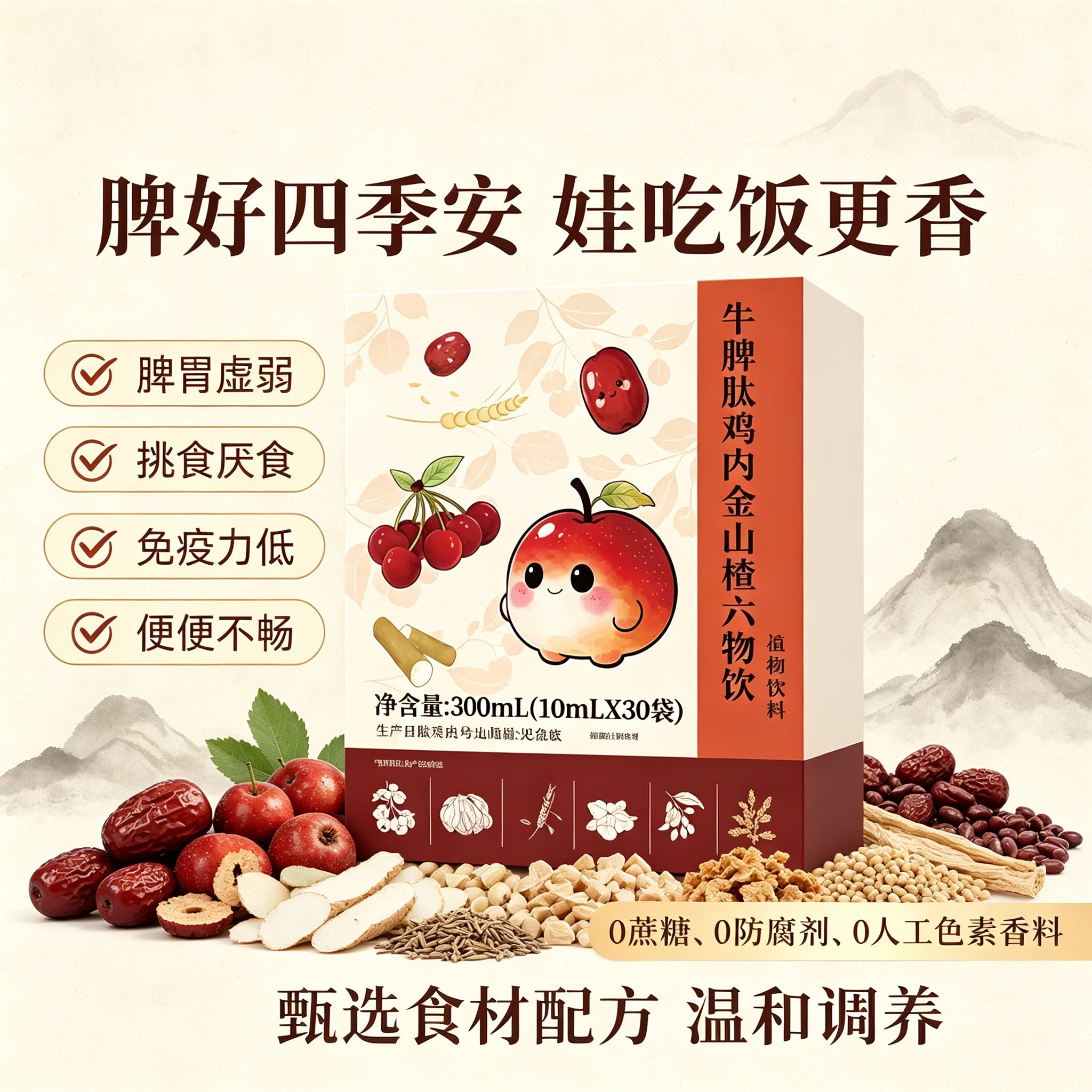 儿童鸡内金牛脾肽山楂脾胃调养