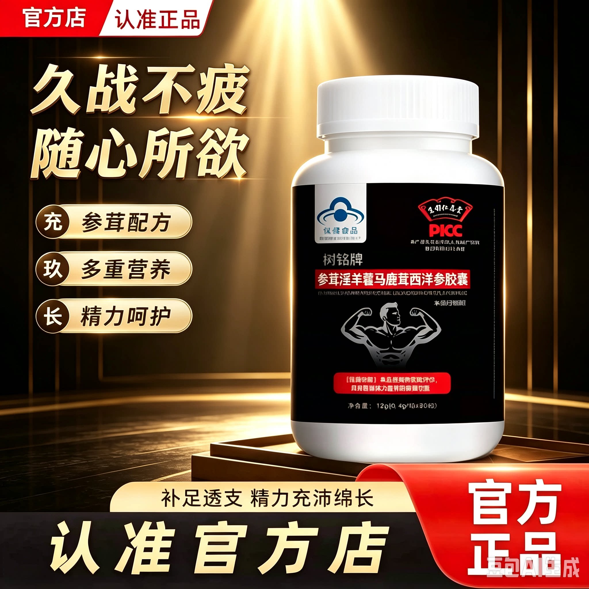 冠仲盛参茸羊藿马鹿茸西洋参胶囊