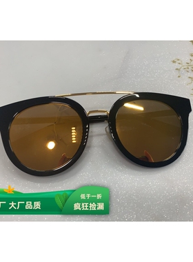 纯原木九系列厚重板材框护目镜黄色镜面韩版简约时尚男女包邮K445