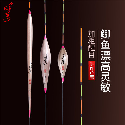 明孚芦苇浮漂高灵敏鲫鱼漂加粗醒目尾黑坑竞技行程枣核浮标芦苇漂 - 封面