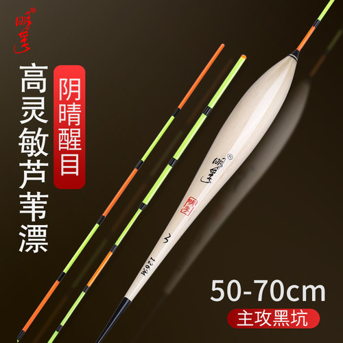 明孚轻口高灵敏黑坑加长芦苇浮漂