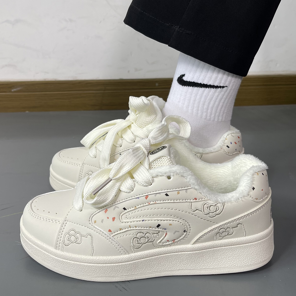 秋冬季加绒棉鞋女ins新款休闲鞋