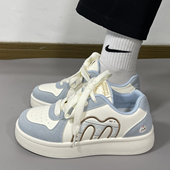 百搭系带低帮运动鞋 女鞋 面包鞋 女学生休闲板鞋 ins潮鞋 厚底小白鞋