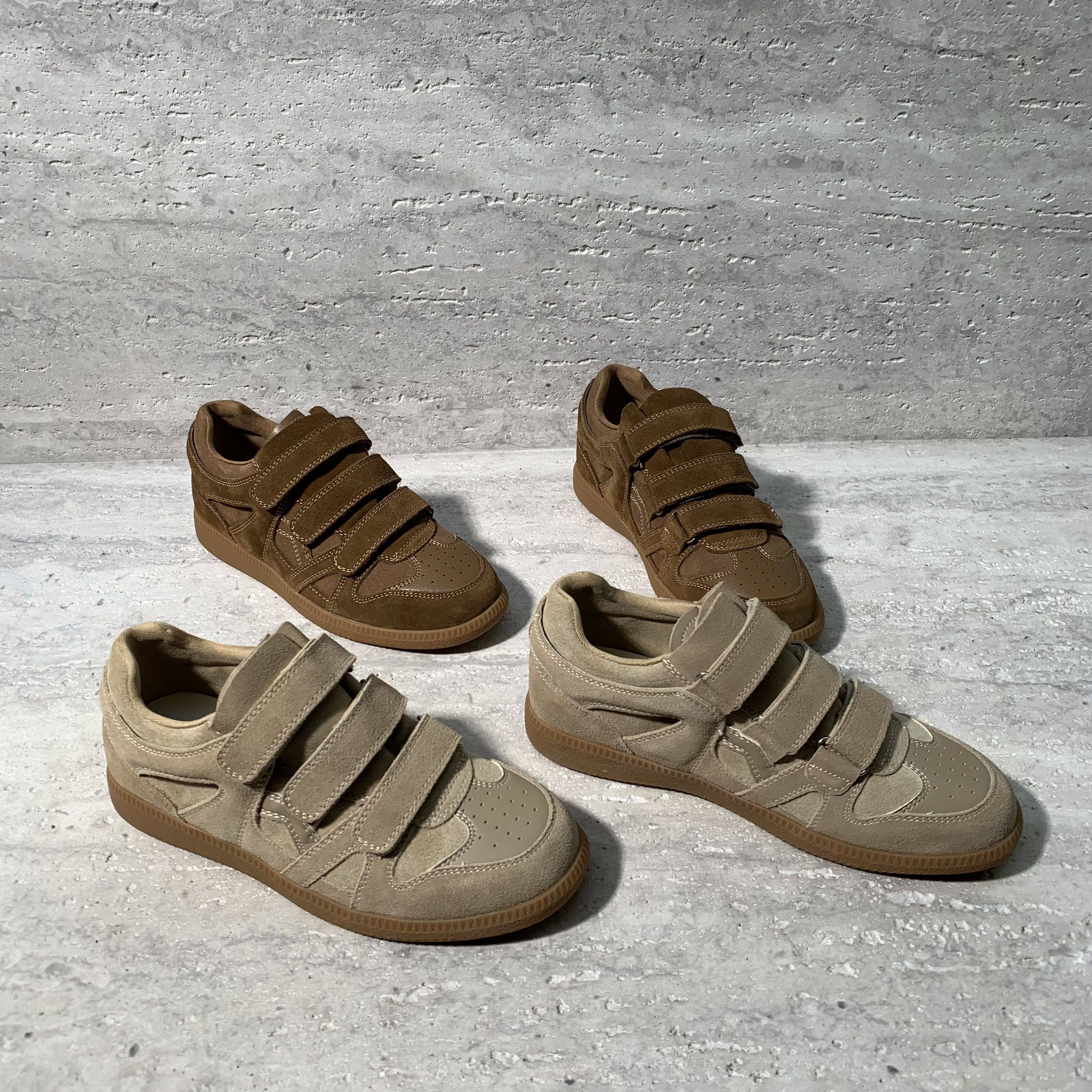 欧洲站女鞋2026春季新款欧货反绒皮平底圆头魔术贴时尚休闲板鞋女,女鞋,休闲板鞋,淘宝优惠券,粉丝福利购,淘宝优惠卷