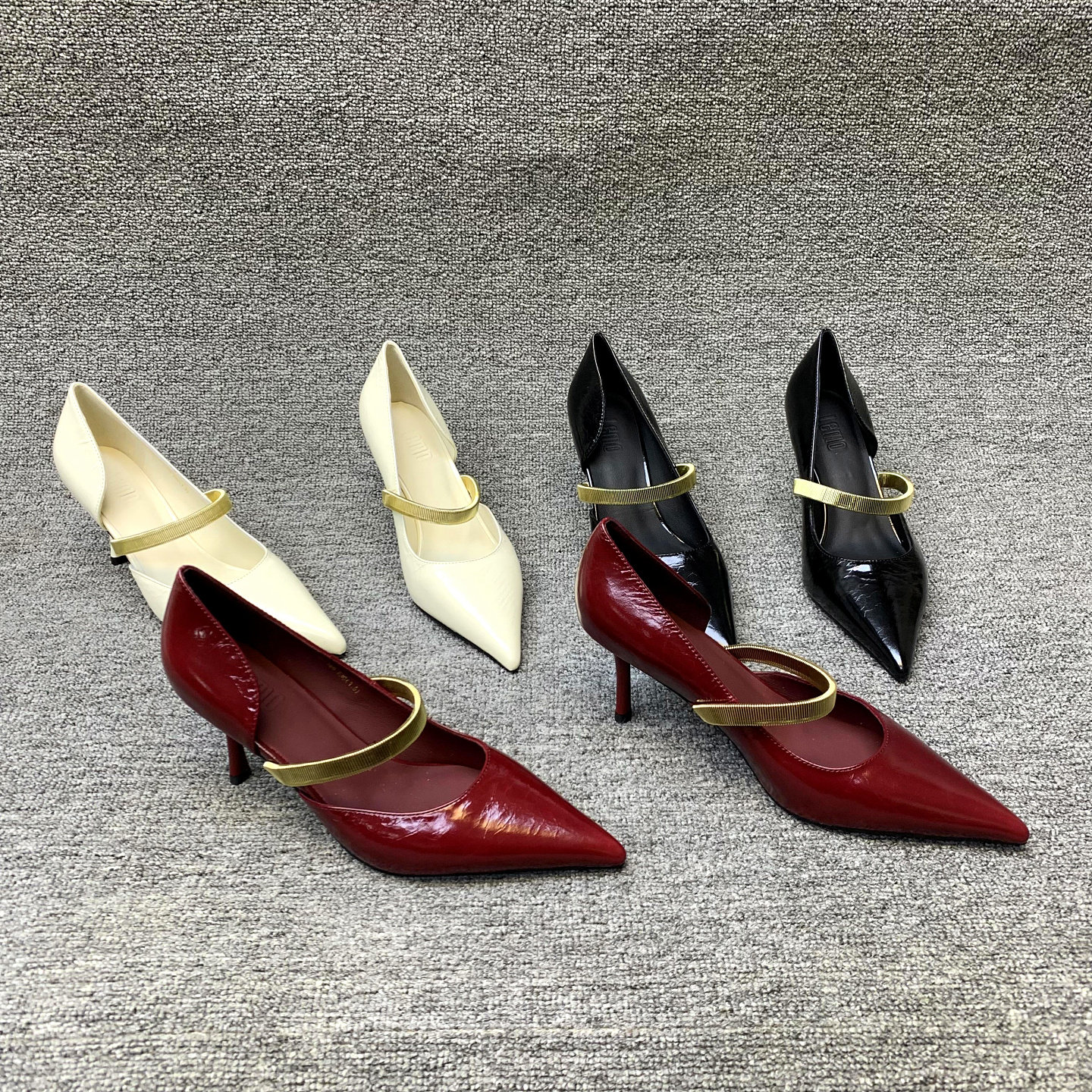 欧洲站女鞋2026春季新款欧货真皮绑带浅口尖头时尚高跟鞋女细跟潮