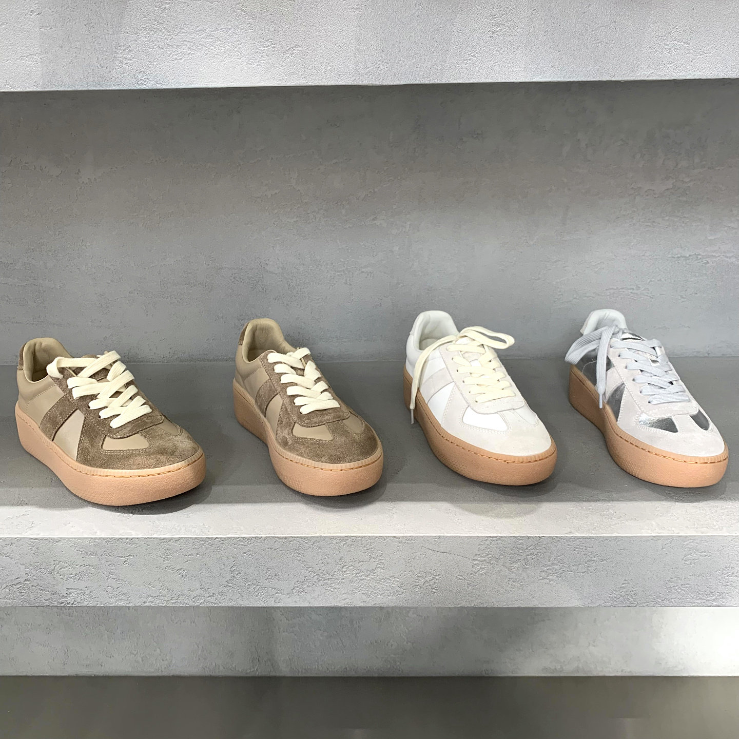 欧洲站女鞋2026春季新款欧货磨砂皮系带拼色厚底时尚德训休闲鞋女,女鞋,德训鞋,淘宝优惠券,粉丝福利购,淘宝优惠卷