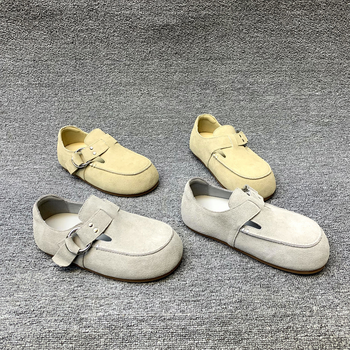 欧洲站女鞋2026春季新款欧货绒皮内增高平底圆头时尚单鞋勃肯鞋女,女鞋,勃肯鞋/软木鞋,淘宝优惠券,粉丝福利购,淘宝优惠卷