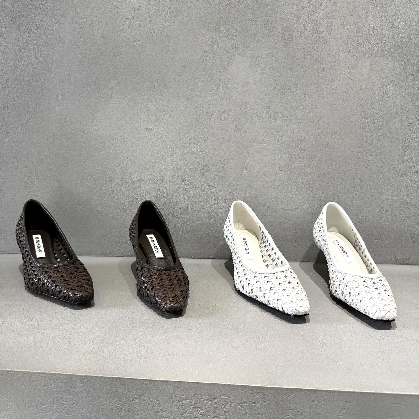 欧货2026春夏新款真皮女鞋浅口编织欧洲站小众显脚瘦时尚高跟鞋女