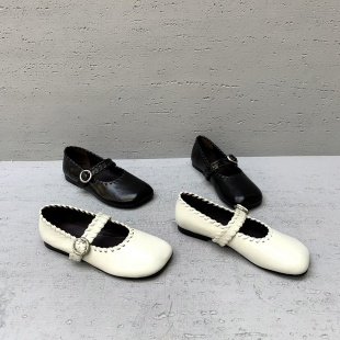 欧货2026春夏新款真皮女鞋欧洲站浅口低跟皮带扣显脚瘦玛丽珍鞋女