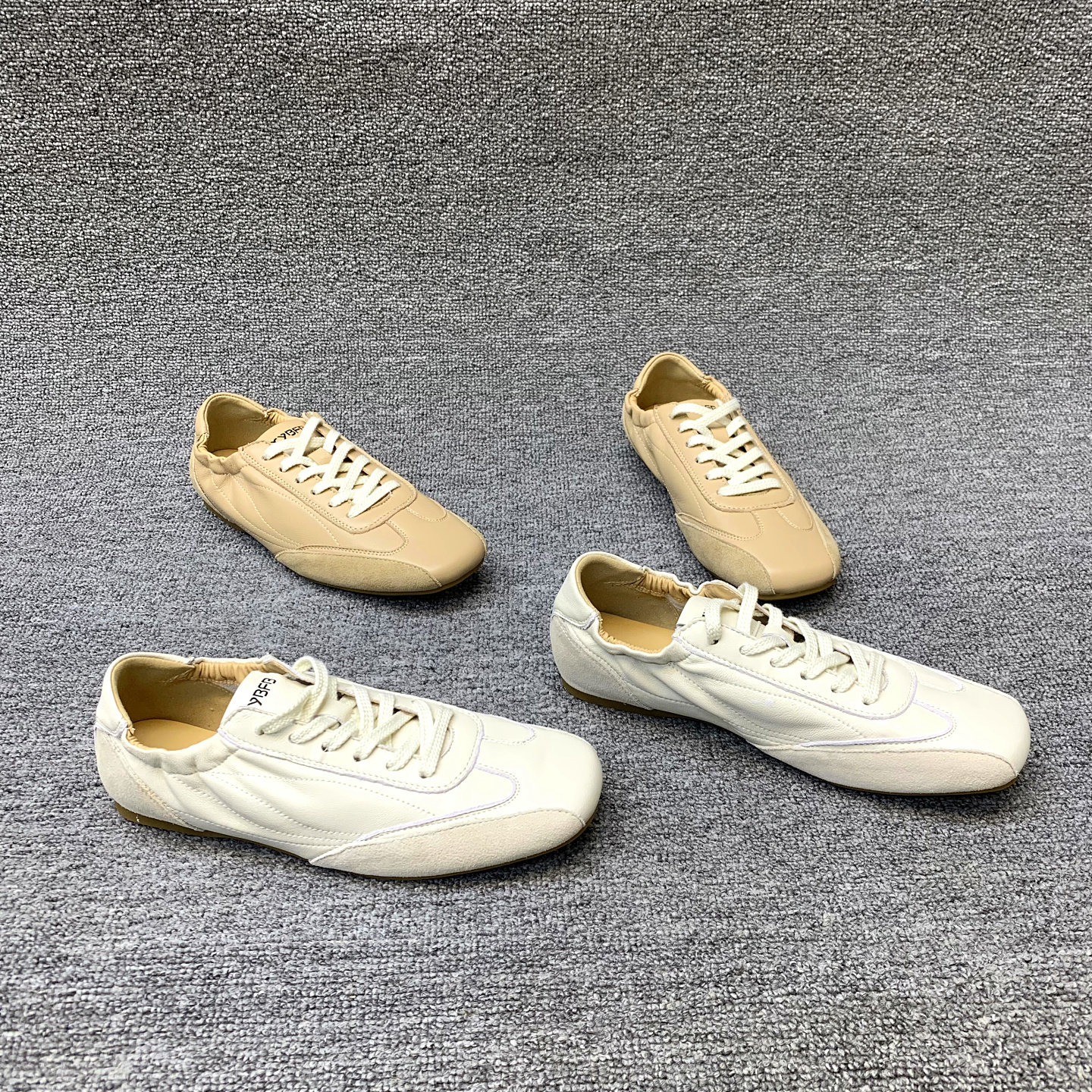 欧洲站女鞋2026春季新款欧货真皮系带平底松紧口轻便休闲鞋德训鞋,女鞋,德训鞋,淘宝优惠券,粉丝福利购,淘宝优惠卷