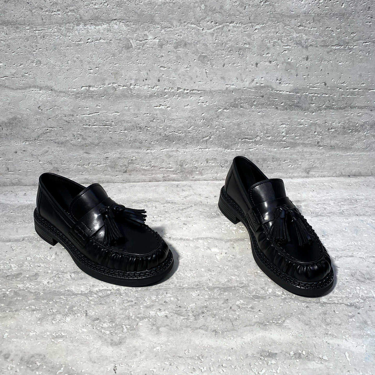 欧洲站女鞋2026春季新款欧货皮面流苏英伦风低跟时尚单鞋乐福鞋女,女鞋,乐福鞋（豆豆鞋）,淘宝优惠券,粉丝福利购,淘宝优惠卷