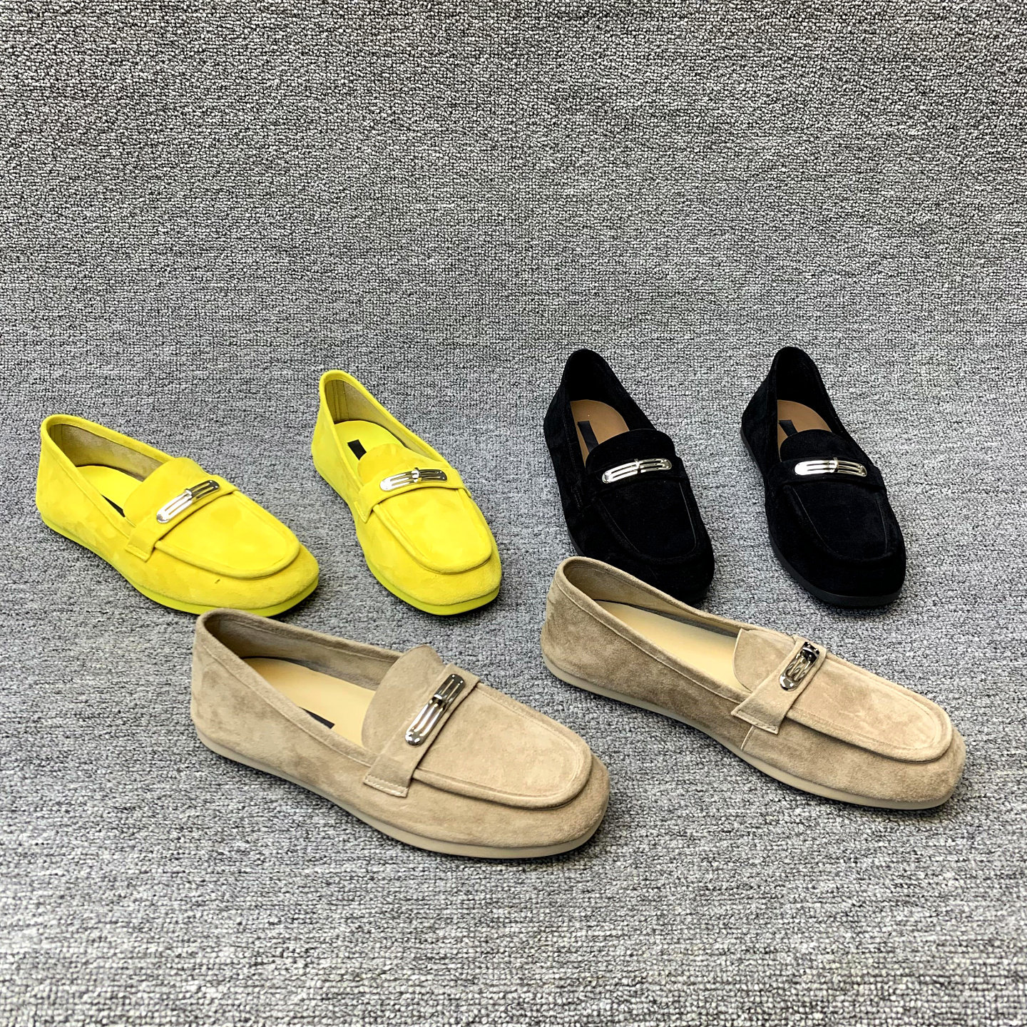 欧洲站女鞋2026春季新款欧货真皮平底圆头一脚蹬懒人单鞋豆豆鞋女,女鞋,乐福鞋（豆豆鞋）,淘宝优惠券,粉丝福利购,淘宝优惠卷