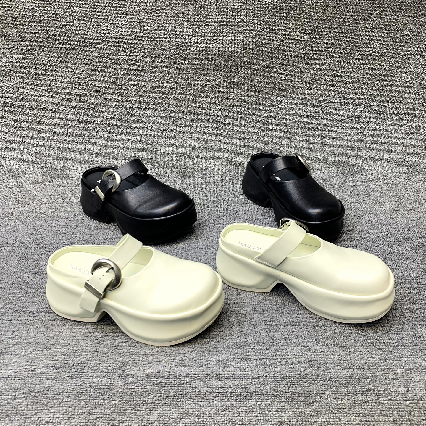 欧洲站女鞋2026春季新款欧货真皮厚底增高英伦风包头拖鞋外穿半拖,女鞋,包头拖,淘宝优惠券,粉丝福利购,淘宝优惠卷