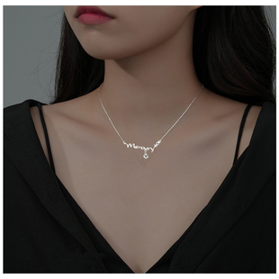 爆款 字母项链女choker2025新款 in冷淡风轻奢小众锁骨颈链节日礼物