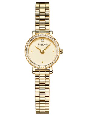 天王圆宝真钻女士手表 轻奢 银手链手表福禄生运 31561