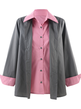 【金金宠粉】2026春季假两件衬衫高级感女洋气高贵上衣HBZW400191