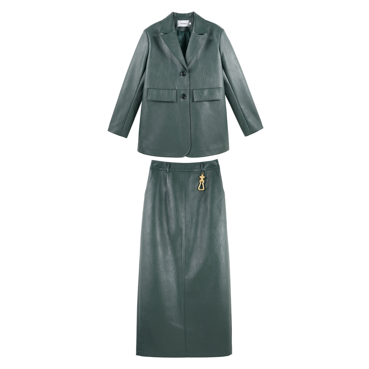 【金金宠粉】2025冬季新款皮革女西装半身裙时尚套装 HBZXP720062,女装/女士精品,时尚套装,淘宝优惠券,粉丝福利购,淘宝优惠卷