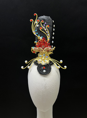 新款丽人行敦煌飞天舞台表演头饰独舞红艳凝香古典舞蹈汉服发饰品