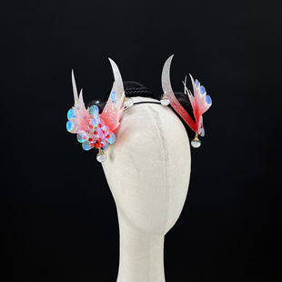 跃鳞舞蹈头饰儿童少儿舞蹈剧目跃鳞头饰鲤鱼儿金鱼演出表演头饰品