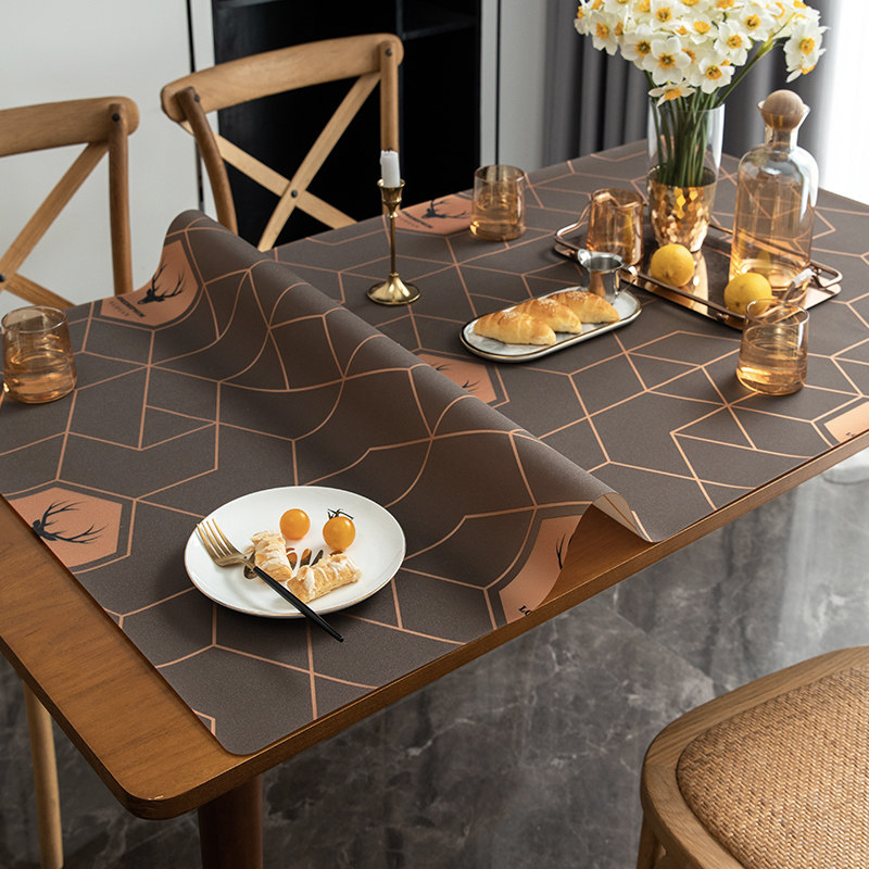 北欧风不透明餐桌垫pvc防水防烫防油免洗长方桌布家用茶几垫台布,居家布艺,桌布,淘宝优惠券,粉丝福利购,淘宝优惠卷