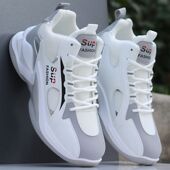 潮内增高男鞋 2023秋冬季 透气网面运动休闲鞋 百搭老爹鞋 男士 高帮鞋