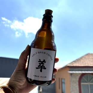 网红330ml咖啡瓶 奶茶瓶 啤啤茶玻璃空瓶便携厨房玻璃密封冷萃瓶