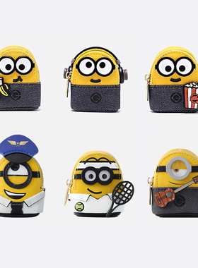 Fion/菲安妮小黄人耳机包 新款迷你卡通斜挎包零钱包 FAAFJHQ系列