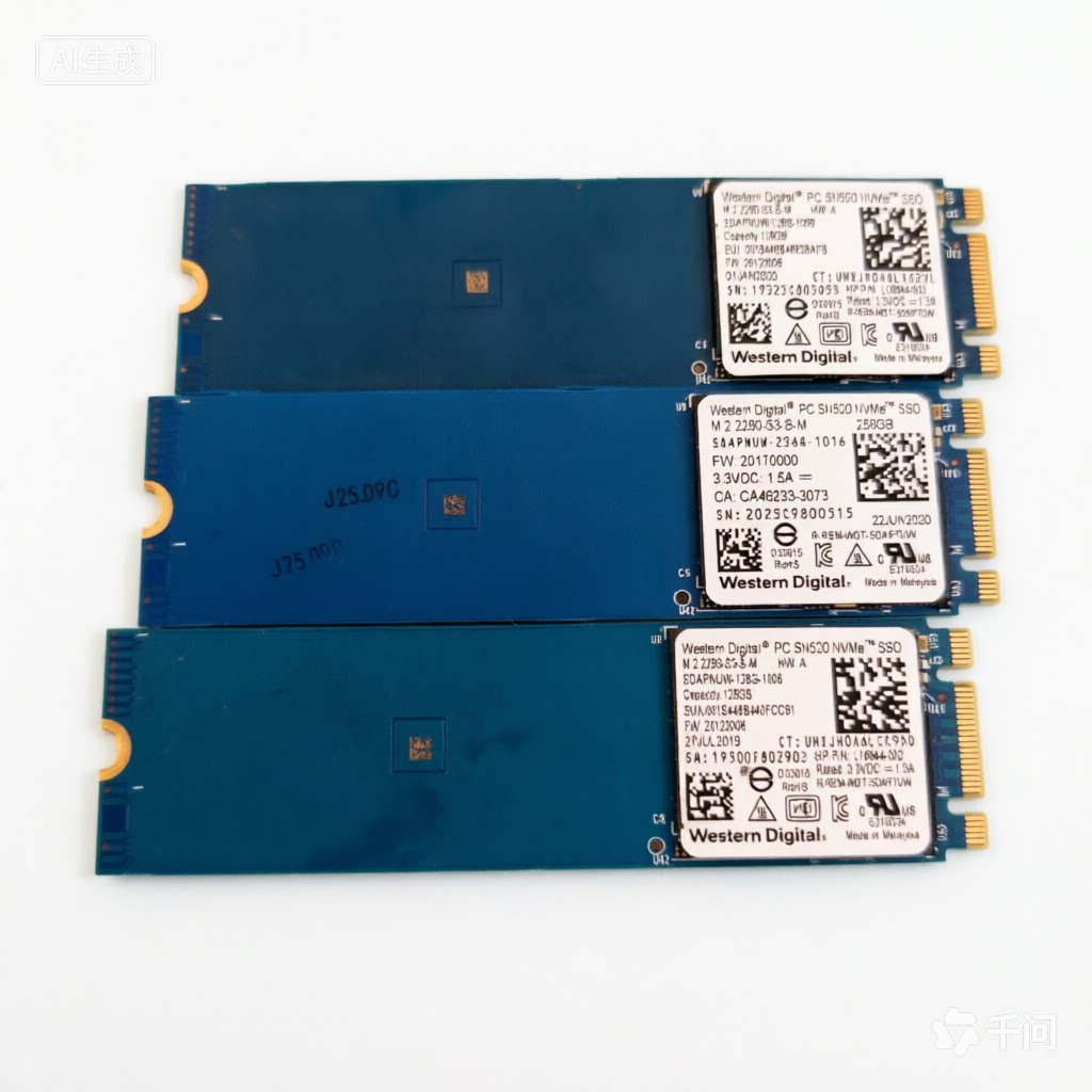 适用于WD西部数据 SN520 128G/256G SSDNVMe M2固态硬盘PCIe3.0