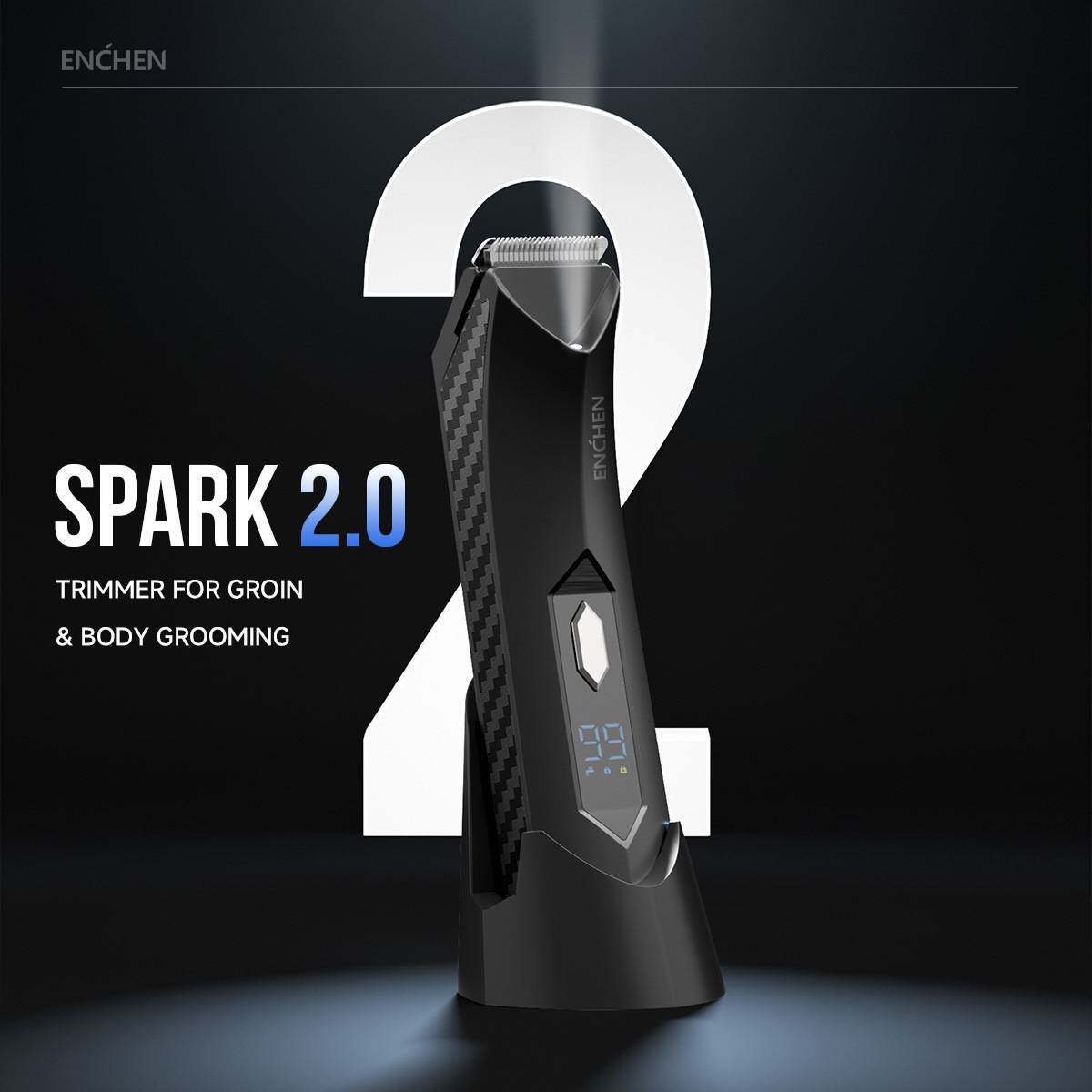 专柜正品ECHEN映趣 Spark2 体毛剃毛器鹑黑色 带康座(英文版)