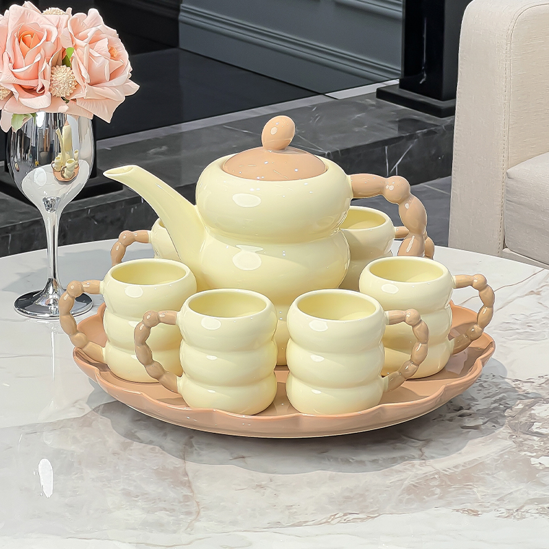 茶具套组2025新款轻奢高档简约水杯家用客厅茶杯陶瓷水具乔迁礼盒