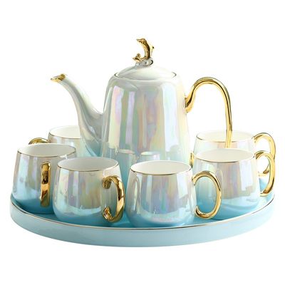 北欧轻奢陶瓷水杯茶壶茶杯茶具套装家用客厅待客杯子水具现代简约