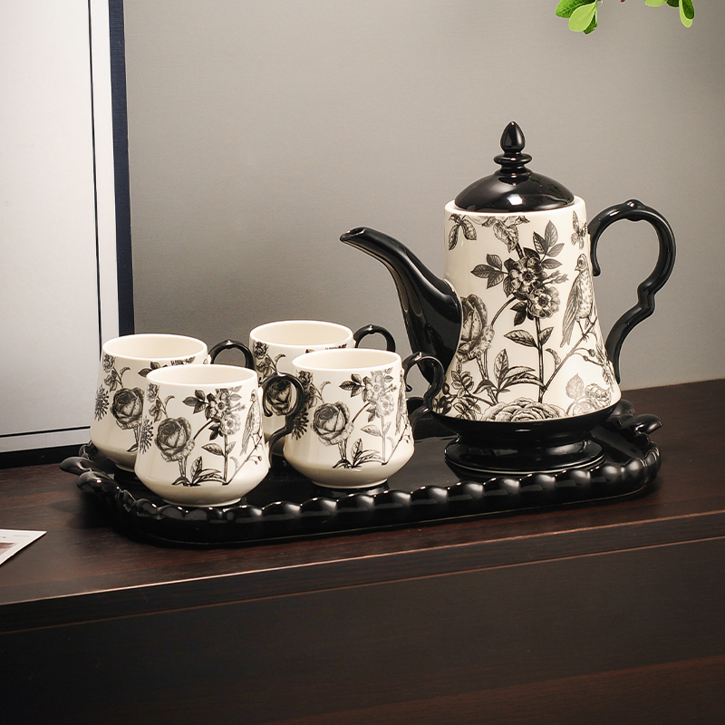 乔迁新居礼物茶具家用水杯套装陶瓷客厅茶几待客茶壶高级感礼盒装