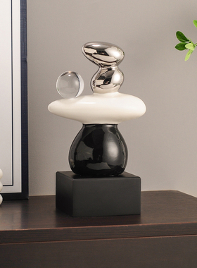 时来运转摆件小众书房客厅高级感玄关酒柜电视柜办公室软装装饰品