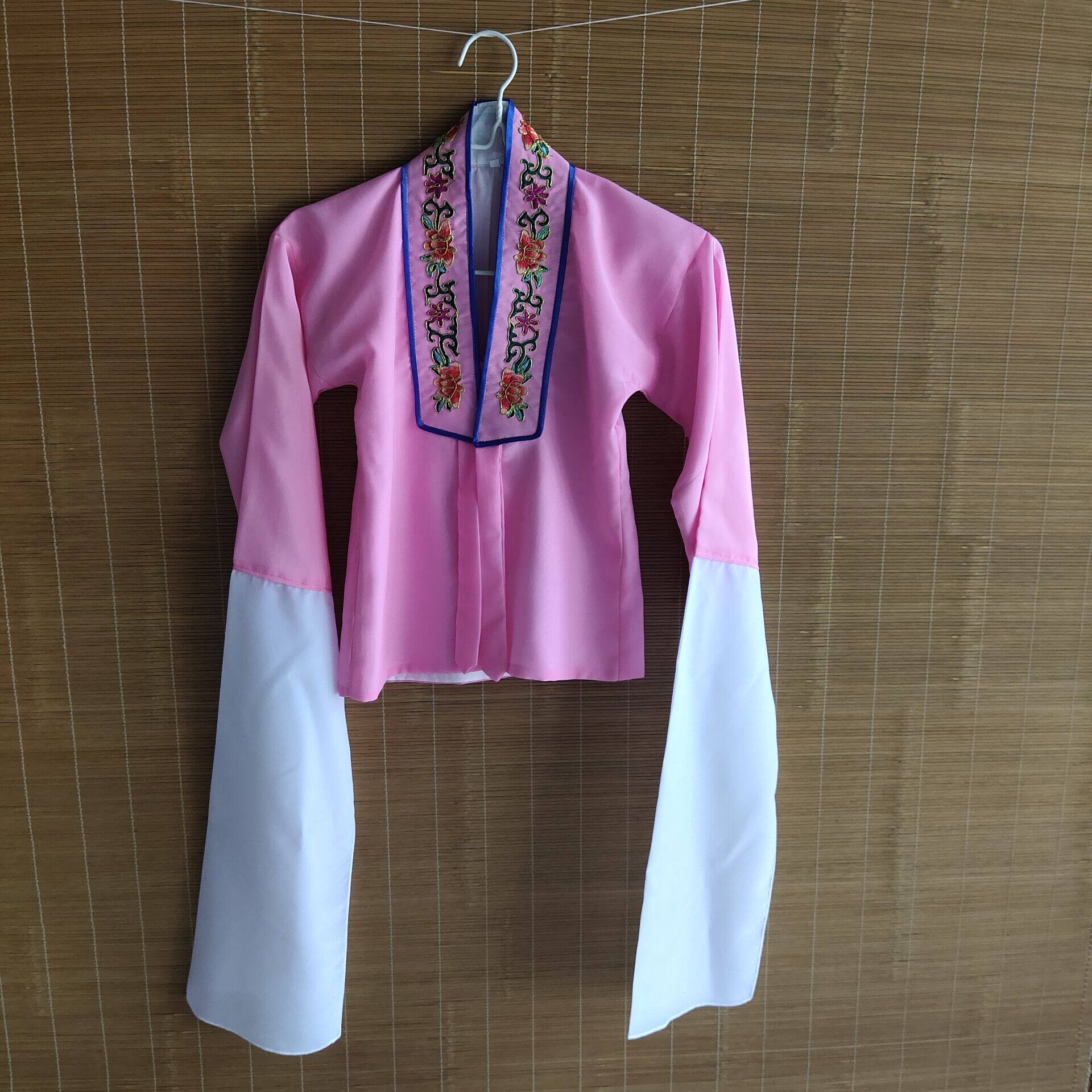 儿童练功服水袖上衣女戏曲服装对儿童演出服