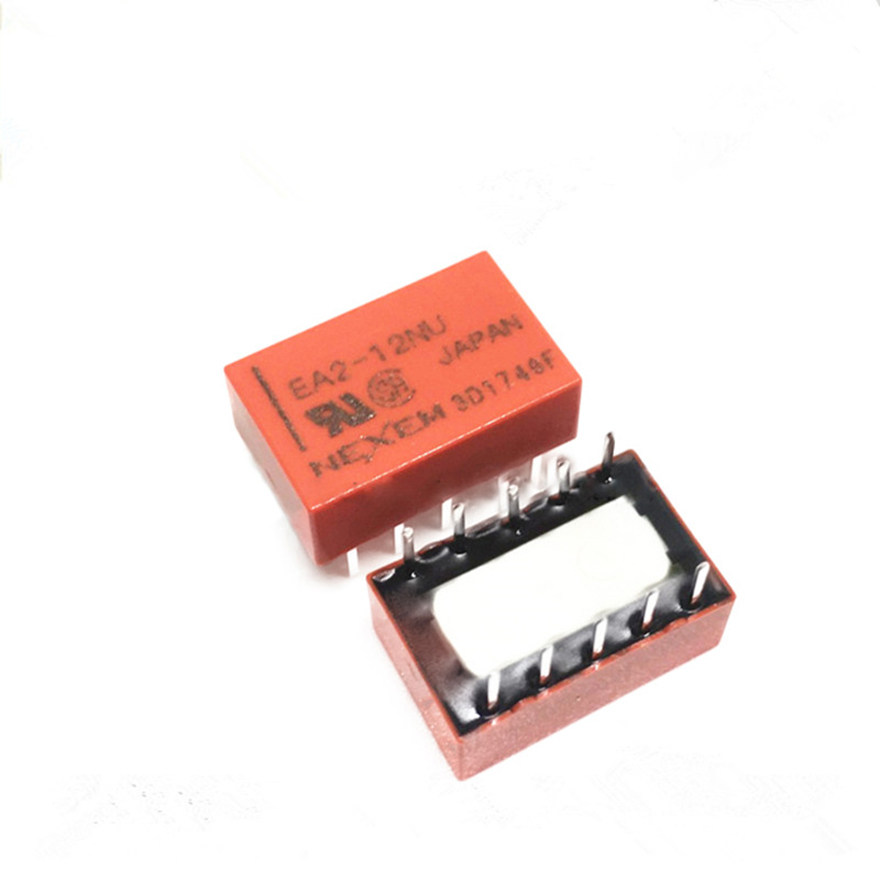 原装EA2-12NU两开两闭信号继电器直插10脚,线圈12V可替换TQ2-12V