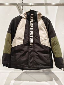 巴拉巴拉男童羽绒服2023冬装新款中大童连帽加厚外套202423107111