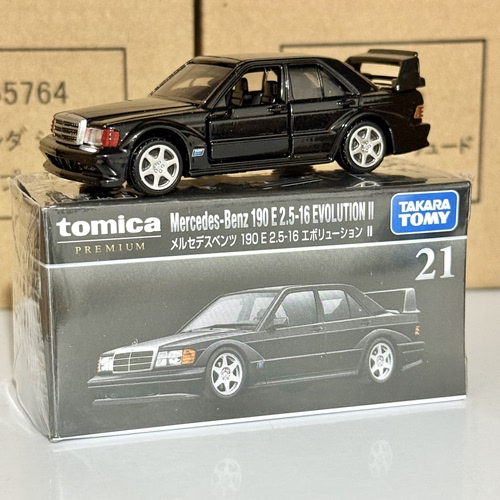 TOMY日本多美卡合金车模型黑盒21号奔驰190E EvolutionII跑车轿车