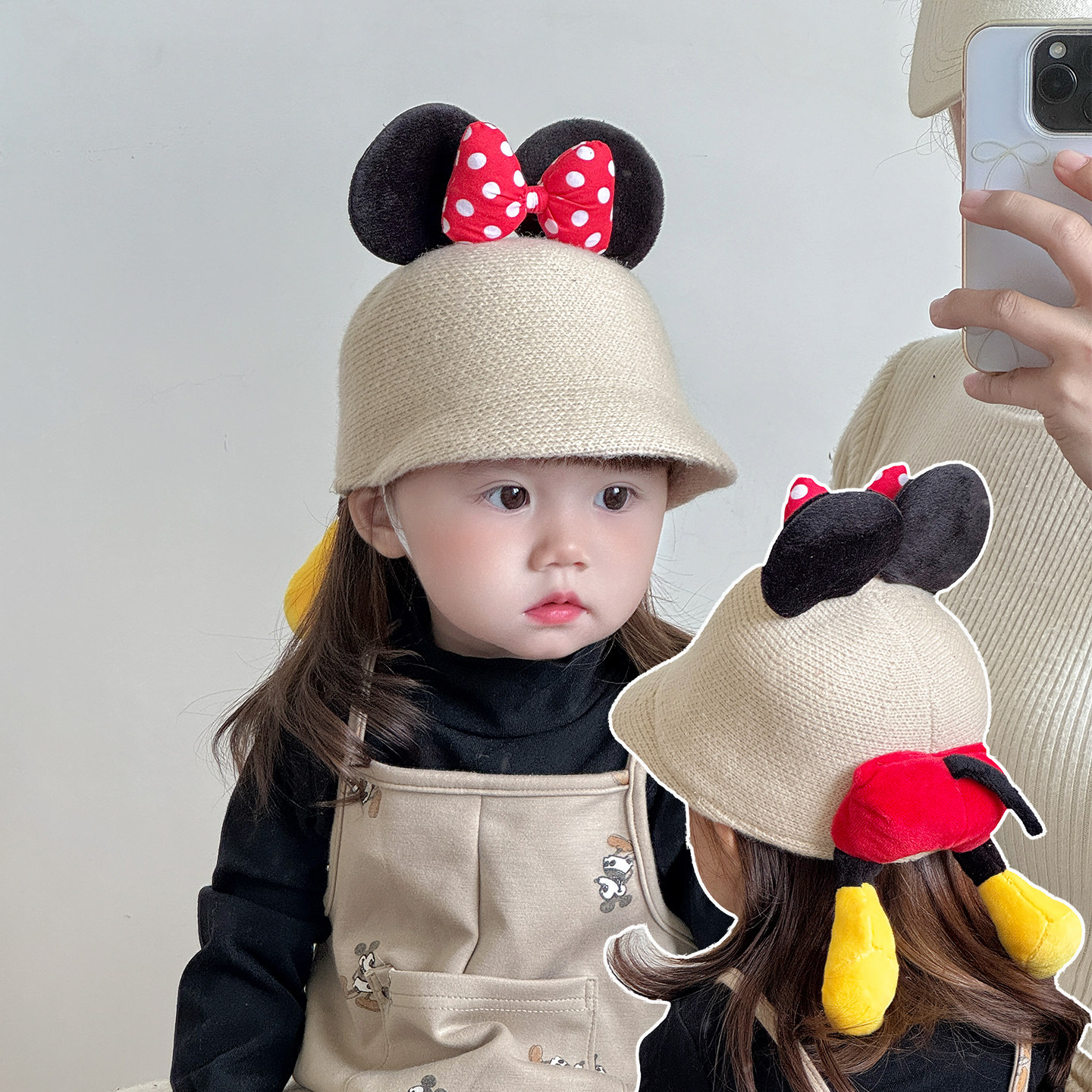 儿童帽子秋可爱米妮女宝宝鸭舌帽