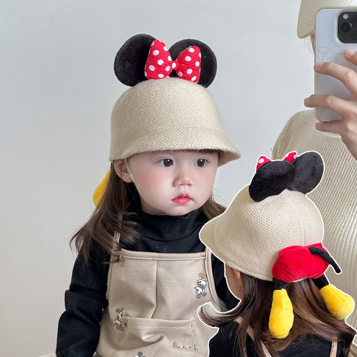 儿童帽子秋可爱米妮女宝宝鸭舌帽