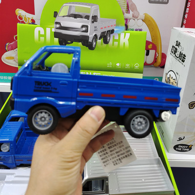 鑫鹏宇惯性声光带喷雾货运小货车平板车玩具开门男孩礼物灯光卡车