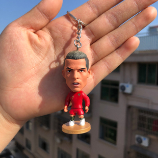 足球球星钥匙扣C罗梅西内马尔人偶手办玩偶背包扣挂件球迷礼品