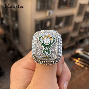 字母哥雄鹿湖人勇士骑士总冠军戒指科比詹姆斯库里项链钥匙扣