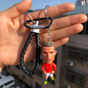 足球姆巴佩皇马人偶手办挂件C罗梅西内马尔球迷礼品挂件纪念品