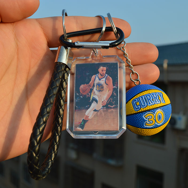 库里詹姆斯篮球周边钥匙扣学生背包扣链欧文杜兰特球迷周边礼品