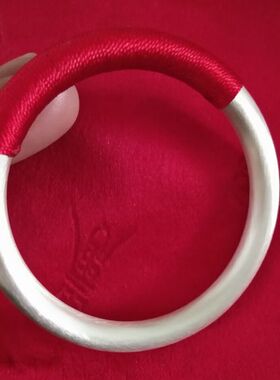 纯手工木子王记古法足银实心手镯