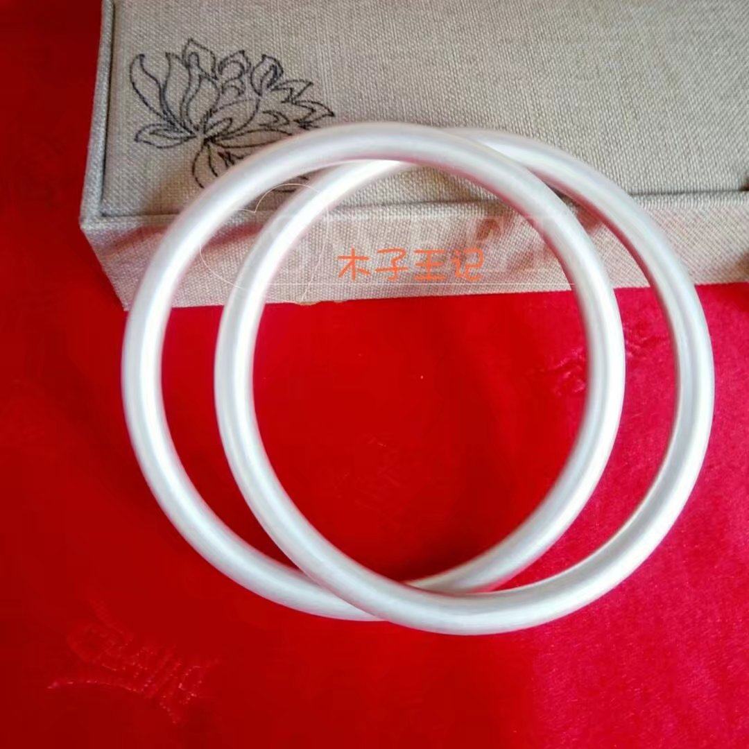 测试推荐纯银双环足银手工乾坤圈图片