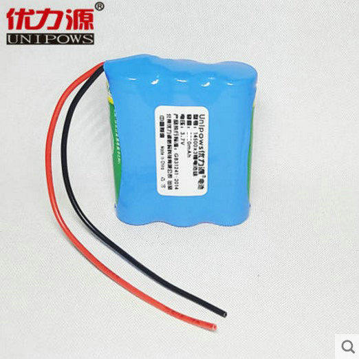 优力源3.7V 14500锂电池组 三节并联电池组2550有保护板 单排引线