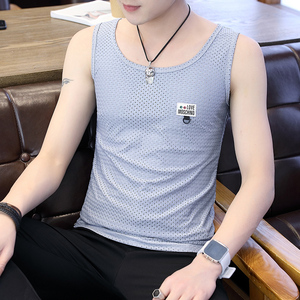 男士潮男夏季透气背心