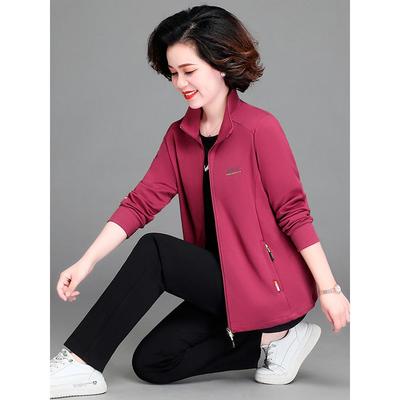 品牌中老年女装休闲运动服套装女外套2025新款妈妈宽松洋气春秋装
