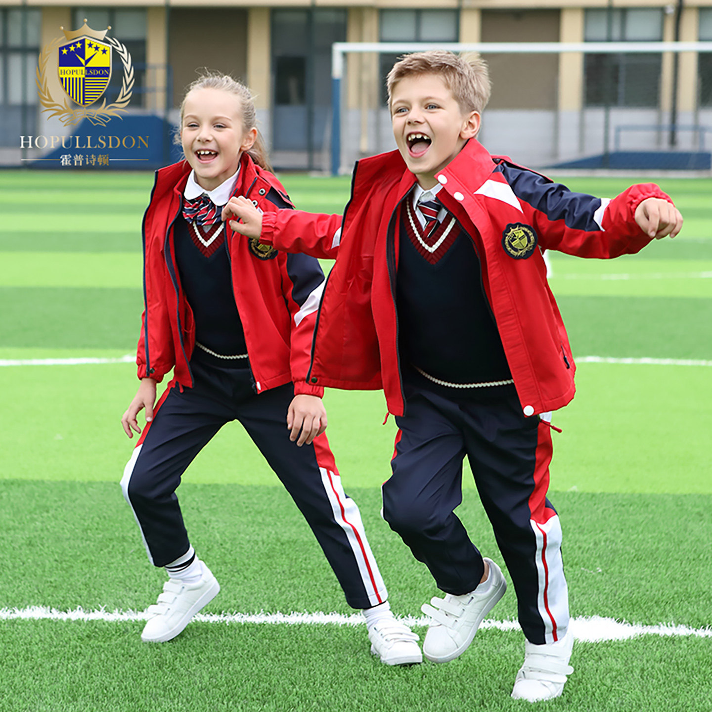 校服运动套装幼儿班服冲锋衣套装